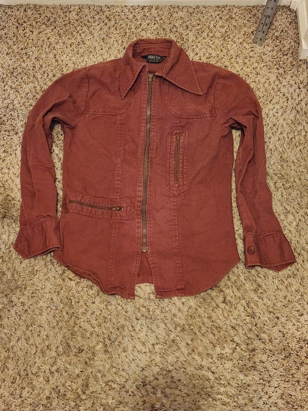 90s Marco Canvas Jacket Rust Brown Size Small talon zipper